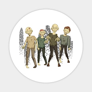 Spooky zombies walking Magnet